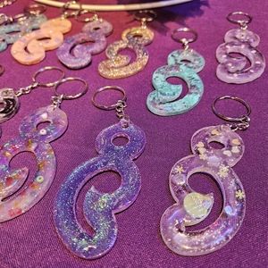 Semi colon resin Keychains